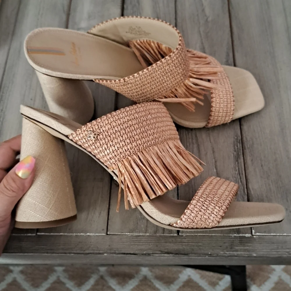 NWT SAM EDELMAN KAMRYN FRINGE HEEL $140